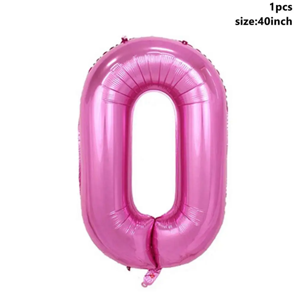 Pink Balloons Taoup золото 40 дюймовая железная цепь шары-цифры балоны Количество шариков Аксессуары фольги Воздушные шары цифры Свадьба День Рождения Декор DIY - Цвет: Pink Balloons