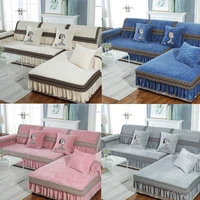 high end luxury thick plush couch cover for sofas l shape combination kit of all inclusive non slip sofa covers for living room