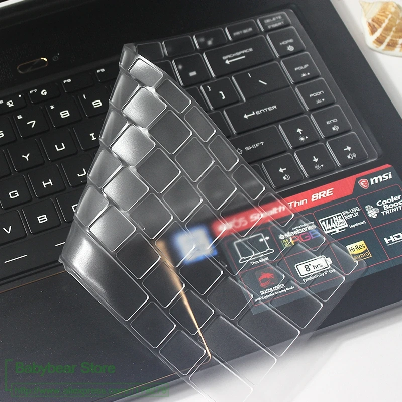 Тонкий 15 6 Мягкий защитный чехол для клавиатуры из ТПУ игрового ноутбука MSI GS65 GS 65