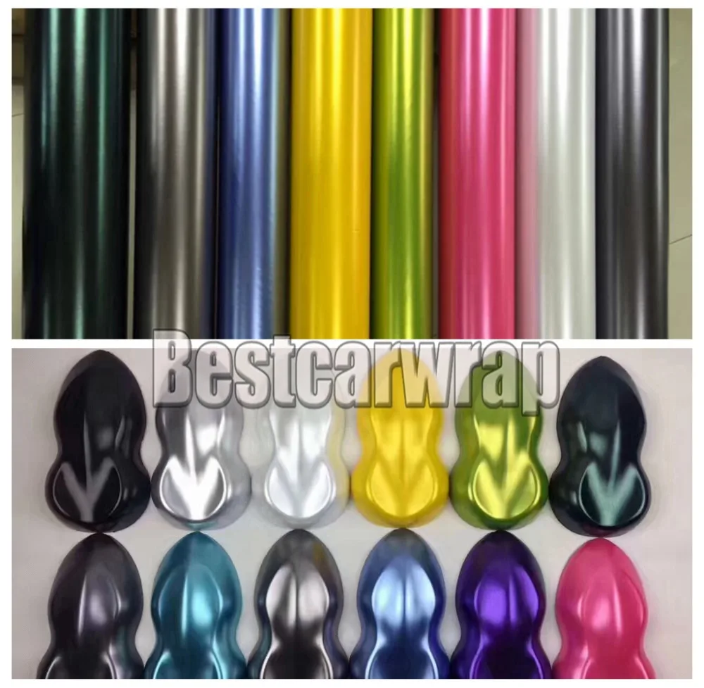 Различные атласные металлические жемчужные виниловые наклейки для покрытия