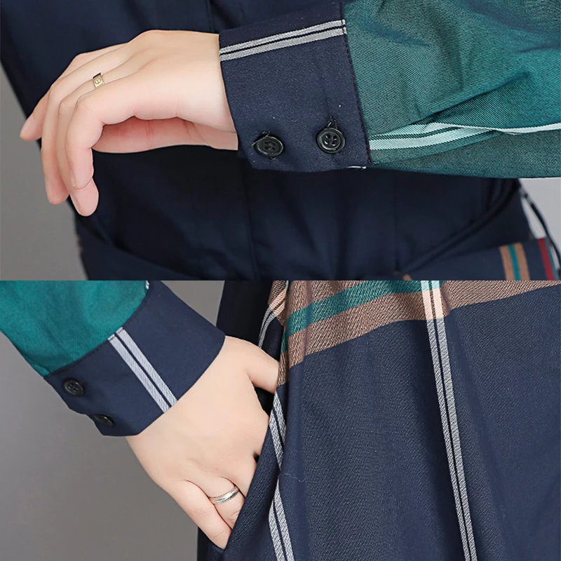 

2020 Fashion Spring Plaid Dress Women Fashion Elegant Irregular Dresses with Belt Dress Ladies Autumn Office Work Women Vestido