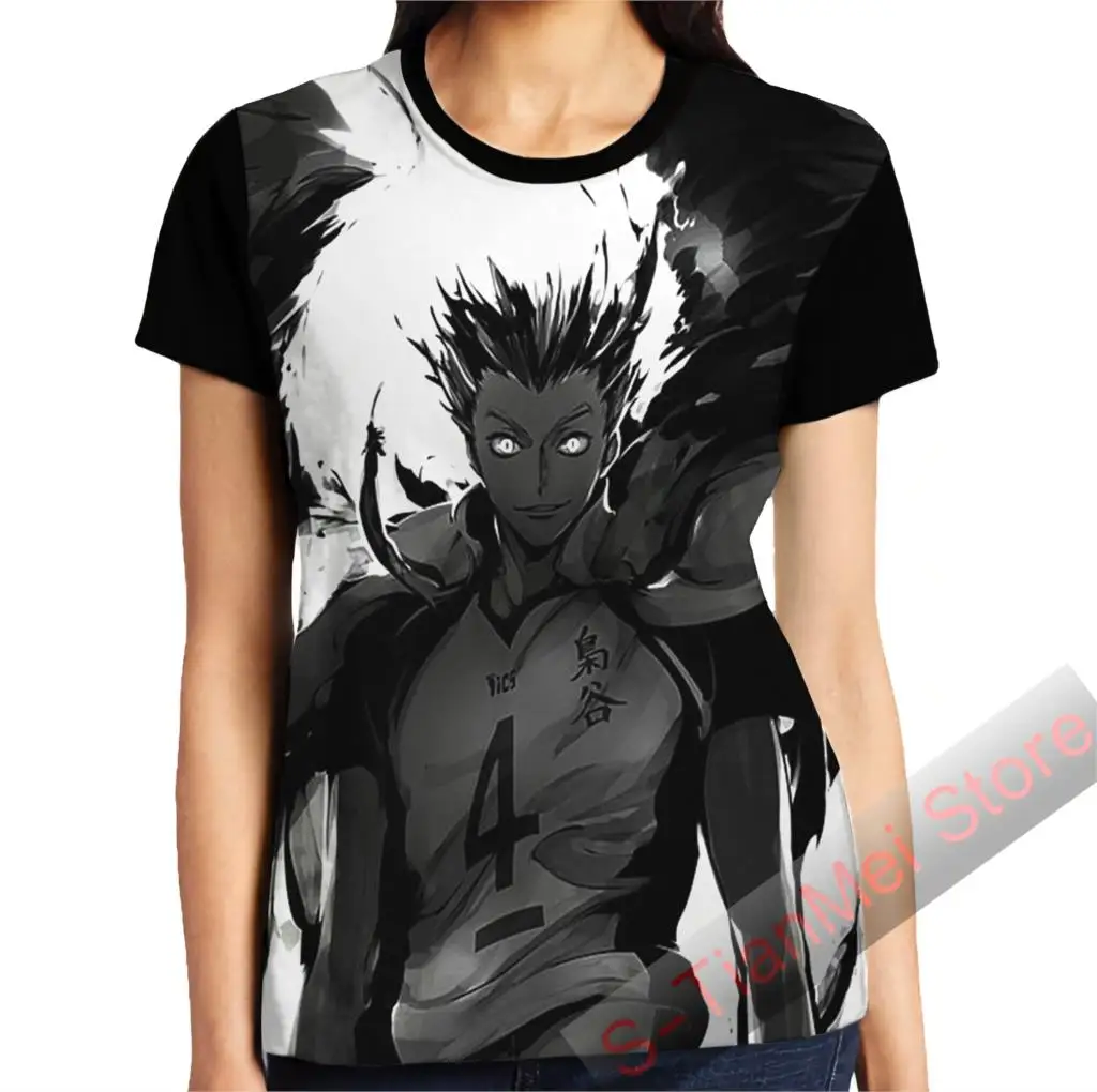 Летняя футболка с графическим рисунком мужские топы футболки Haikyuu kotaro Bokuto