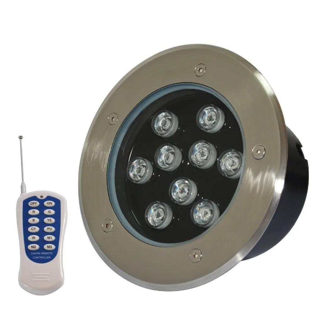 6W 9W 12W 15W 18W LED подземный свет RGB дистанционное управление IP65 Водонепроницаемый 85 265V