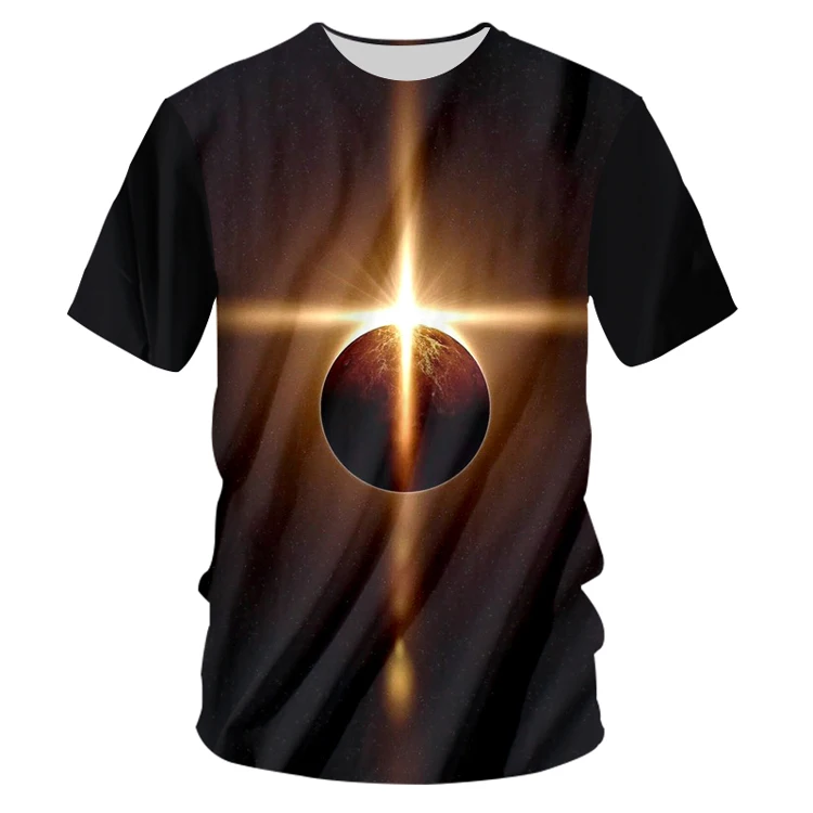 Футболка UJWI мужская с принтом Вселенная уличная одежда в стиле хип хоп