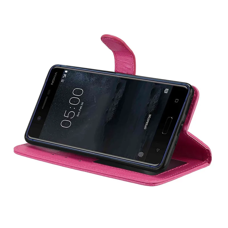 Чехол книжка из искусственной кожи для Nokia 5 ретро чехол с рисунком Crazy Horse