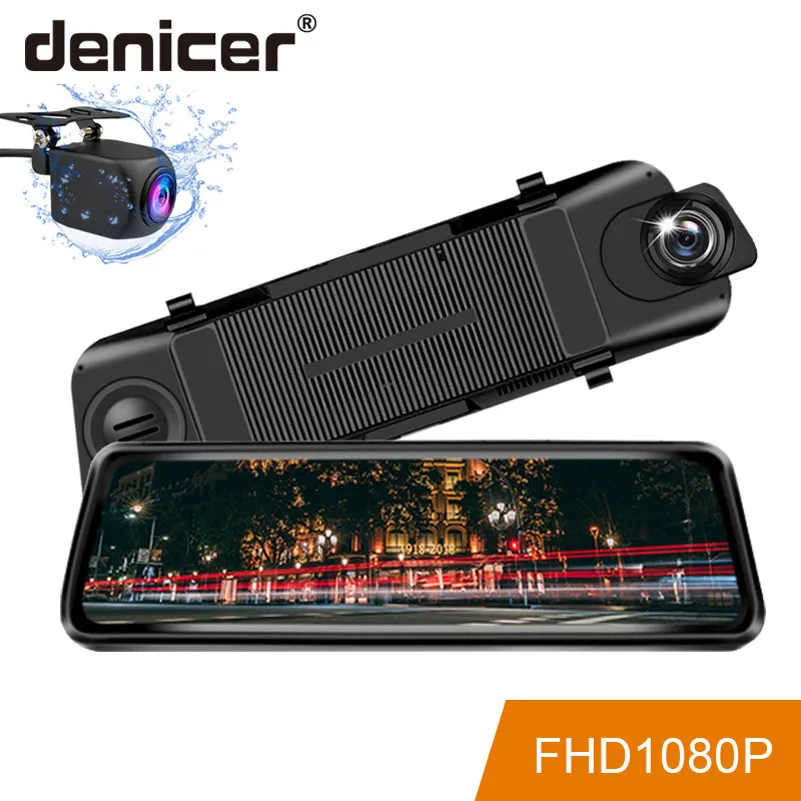 Denicer Автомобильная Dvr камера 9 35 &quotпотоковое зеркало заднего вида