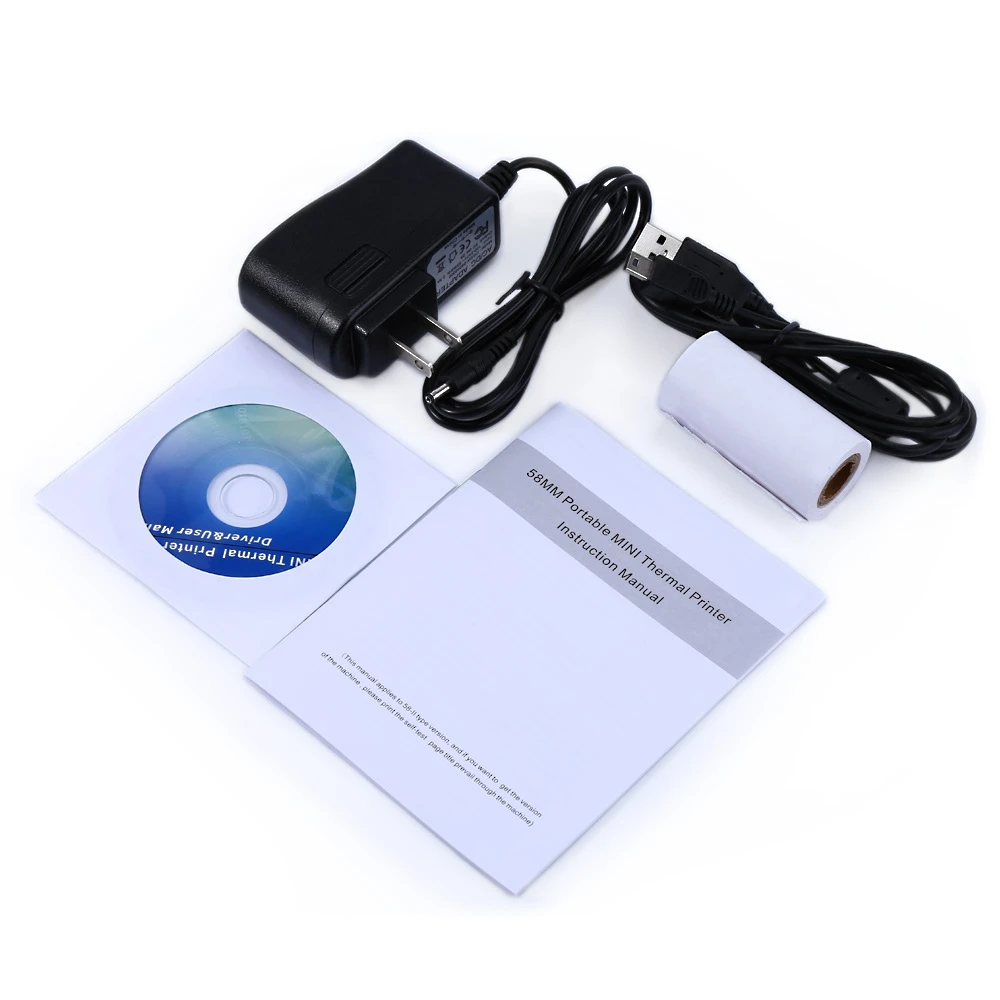 ZJ 5802LD Портативный Мини Bluetooth принтер 58 мм Термальность получения US/ЕС Plug Smart Auto