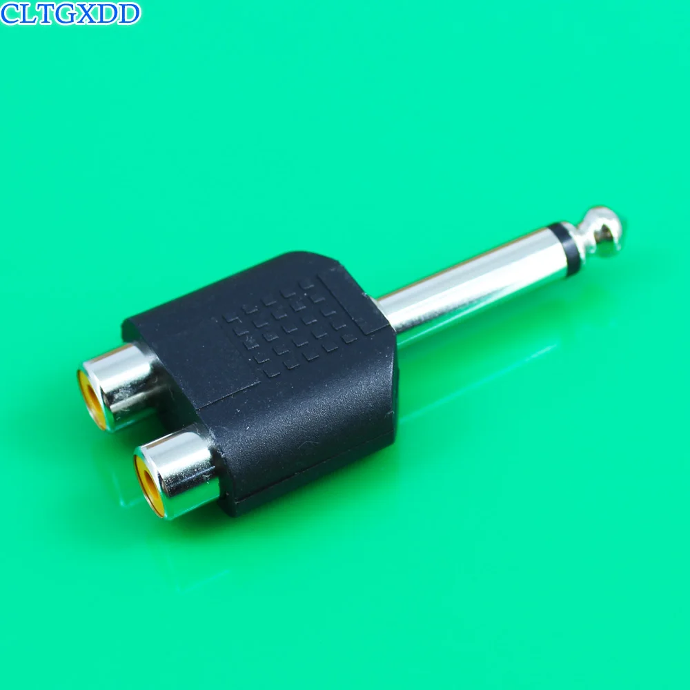 Cltgxdd TRS к RCA гнездовой разъем клеммы видео адаптер 6 35 разъемам Lotus Plug аудио динамик