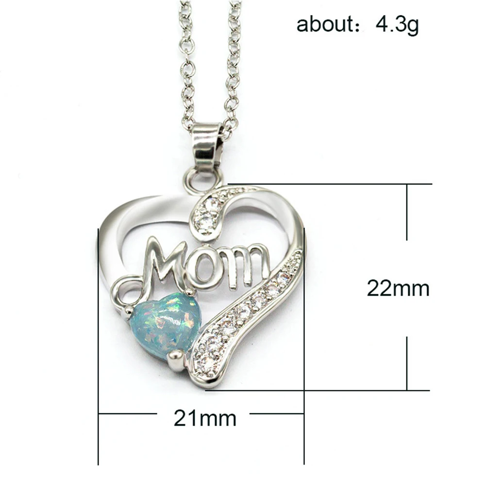 Подарите День матери маленький подарок модное ожерелье в форме сердца с надписью