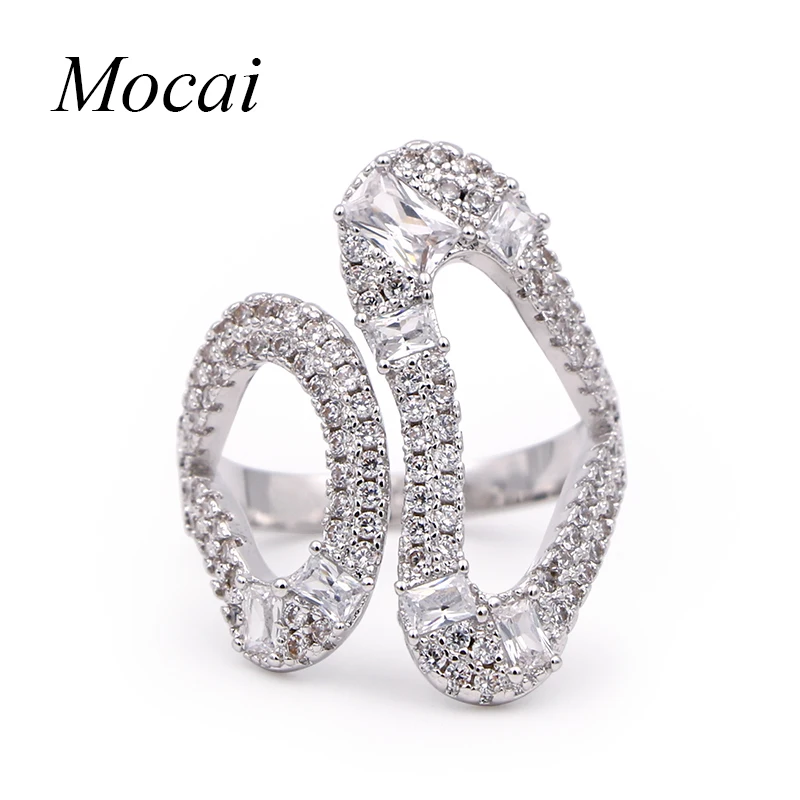 Женские кольца с буквами Mochai простые из фианита ювелирные изделия ZK40|brand rings for