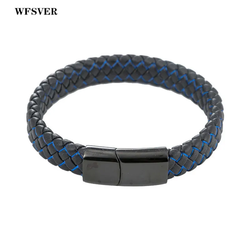 WFSVER Модные мужские ювелирные изделия плетеный кожаный браслет ручной работы