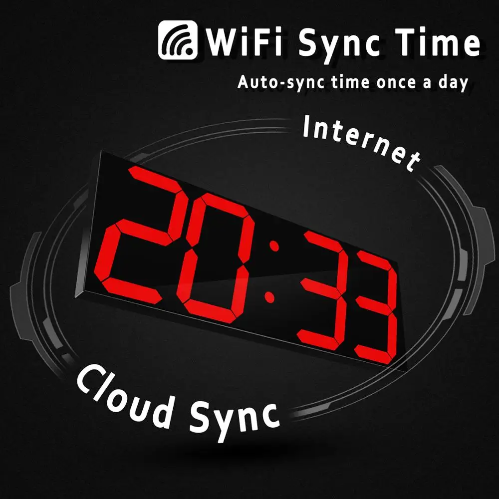 Горячие настенные часы с Wi Fi дома гостиной современный минималистичный