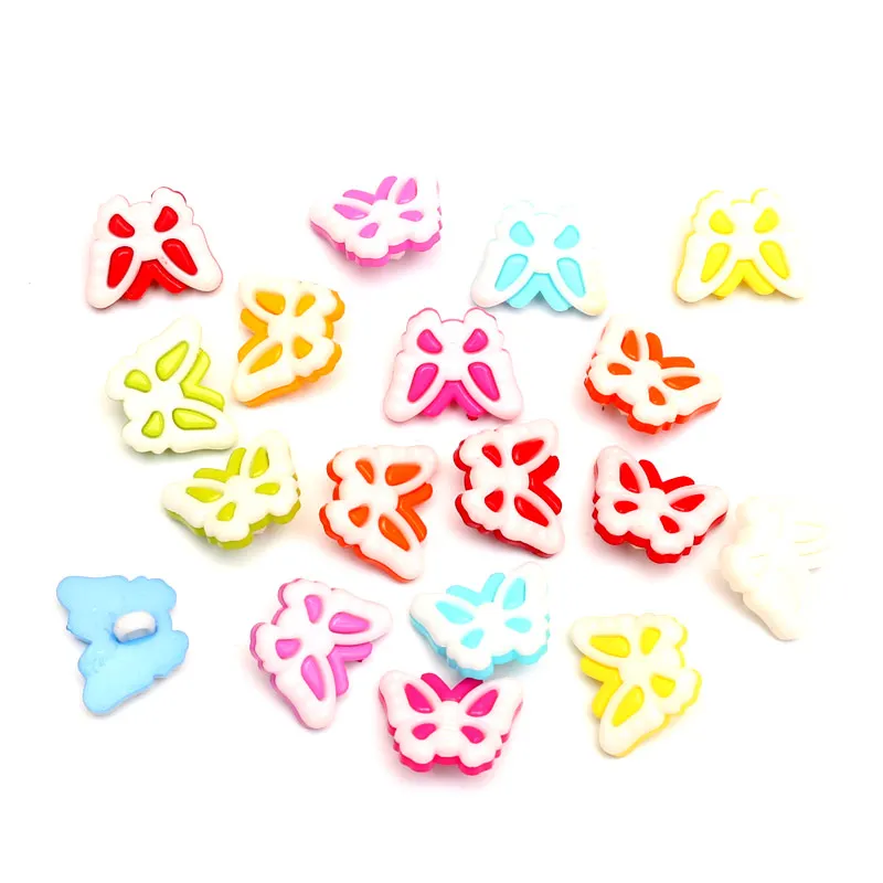 100 шт. акриловые швейные пуговицы смешанной формы для одежды с плоским основанием