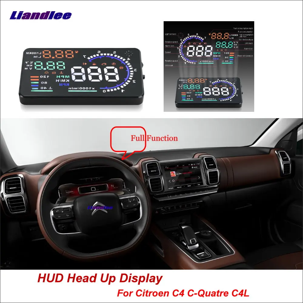 Car Head Up Display HUD For Citroen C4 C-Quatre C4L 2013-2018 Dynamic Driving Computer HD Projector Screen Detector
