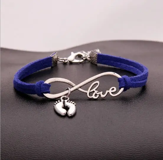 1 шт. бесконечно ручная работа браслет кожа старинные шарм воск шнур модные