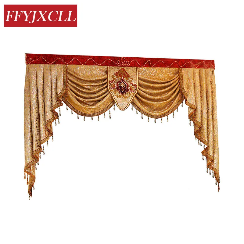 Домашние гостиничные шторы Pelmet Valance европейские Роскошные занавески для
