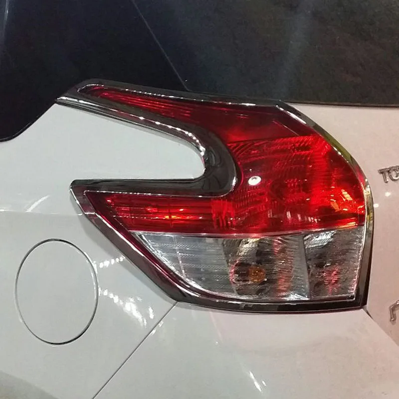 Chrome задний фонарь крышку лампы для Toyota yaris 2014 огни автомобиля украшения|cover for|cover