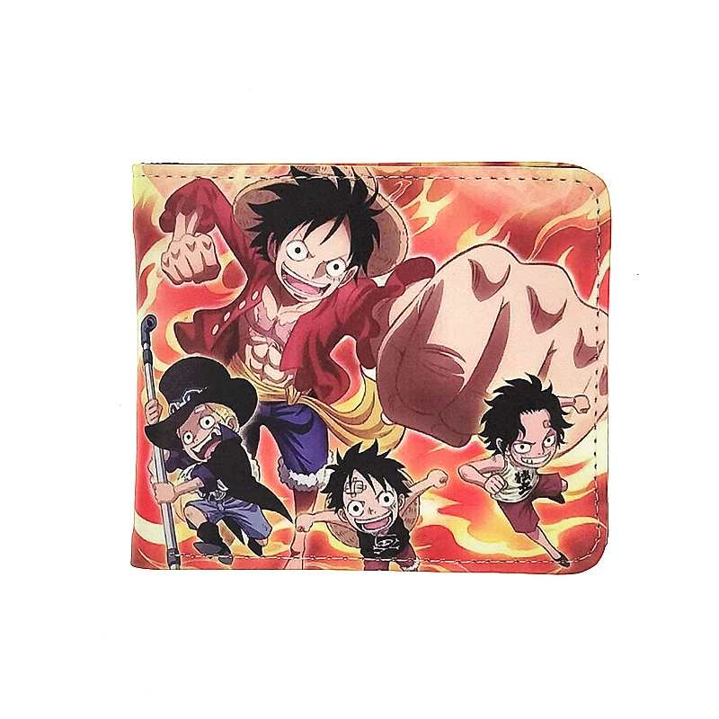 Популярный слитный кошелек из японской серии luffy короткий Детский на молнии