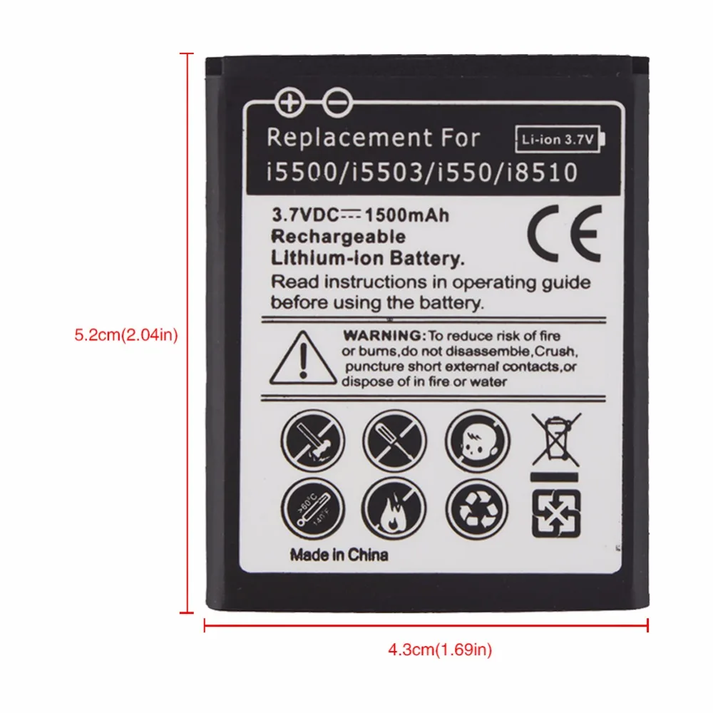 Сменный аккумулятор для Samsung i5500 Galaxy 5 1500 мАч AB474350BU B7722 Europa i7110 i5503 i550