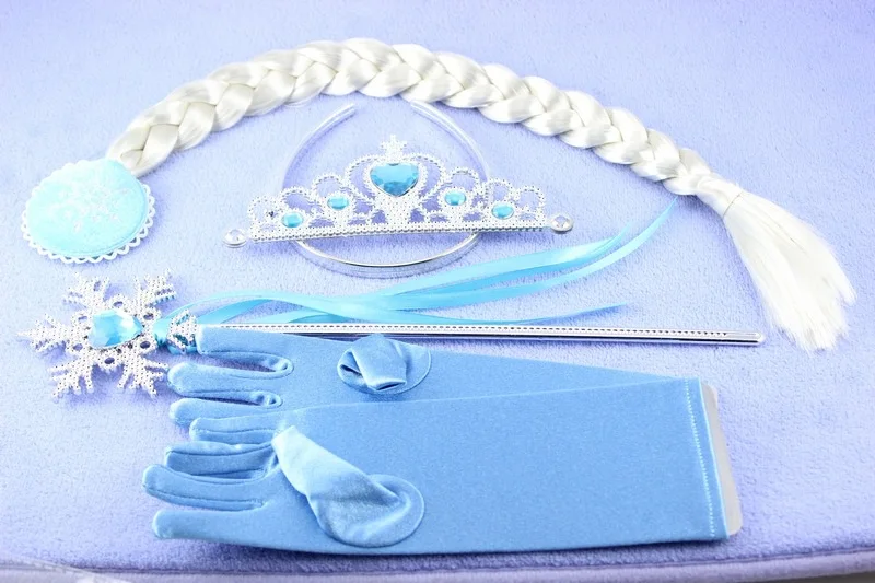2016 Hot Sale Fro.zen Princess Jewelry Sets Girls Love Crown Hair Clip Wand Braid Glove Kids XRN64 | Украшения и аксессуары