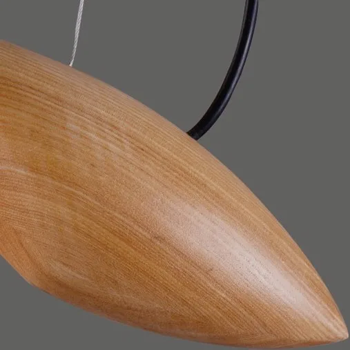 Современный скандинавский бревно-резной деревянный подвесной светильник резьба