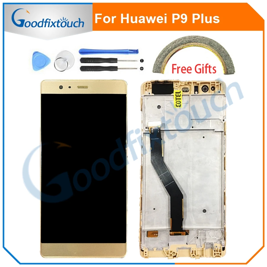 ЖК-дисплей с сенсорным экраном и дигитайзером в сборе для Huawei P9 Plus VIE L09 L29 рамкой