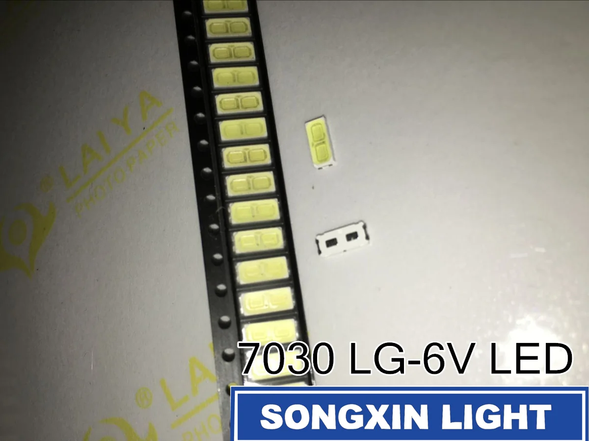 500 шт для LG Innotek LED smd 7030 led холодный белый 100 110lm подсветка 1W 6V ТВ применение|1w tv led|white