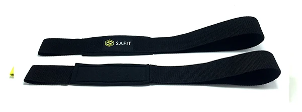 SaFit подъемные ремни-тяжелая атлетика ручной Бар поддержка запястья крюк обертывание поддержка запястья s Assist Grip сила тяжелой атлетики ремень - Цвет: Black