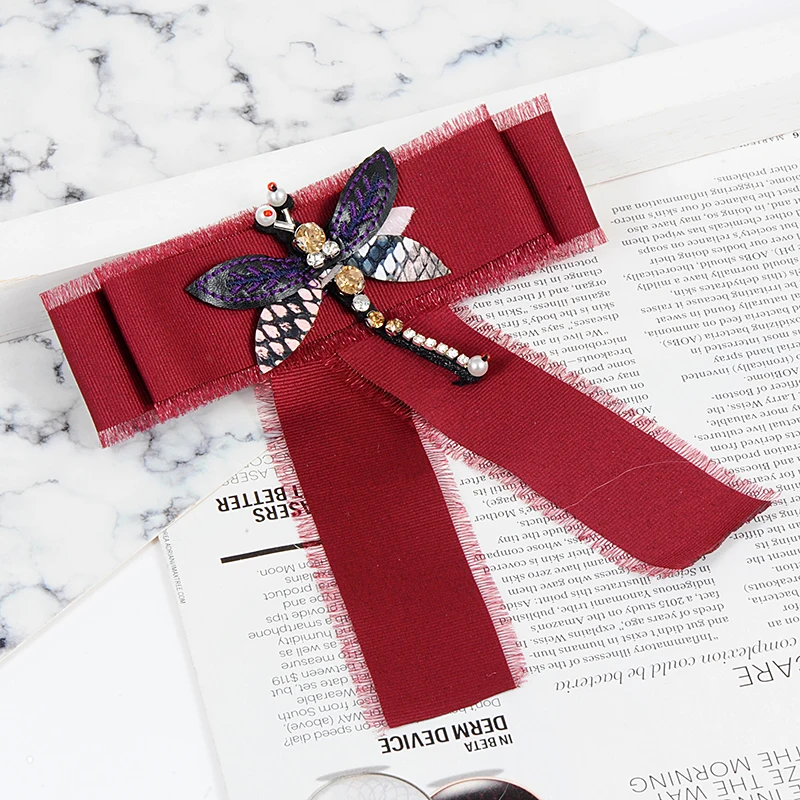 ZHINI модные яркие квадратные искусственные Броши заколки бант богемный тканевый