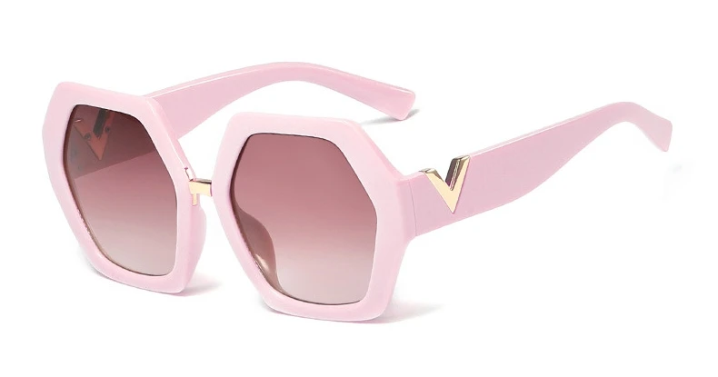 C5 pink Большие рамки ретро солнцезащитные очки пилота для мужчин и женщин Модные Оттенки UV400 Винтажные Очки 45808 - Цвет линз: C5 pink