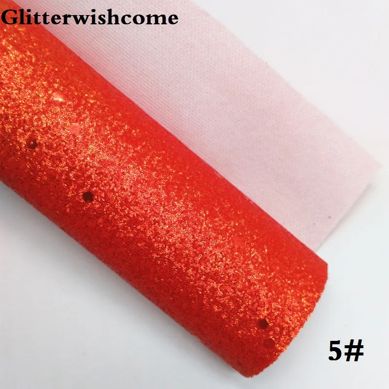 Glitterwishcome 21X29 см A4 размер винил для бантов тонкий Fluo блестящая кожаная ткань винил для бантов, GM177A - Цвет: 5