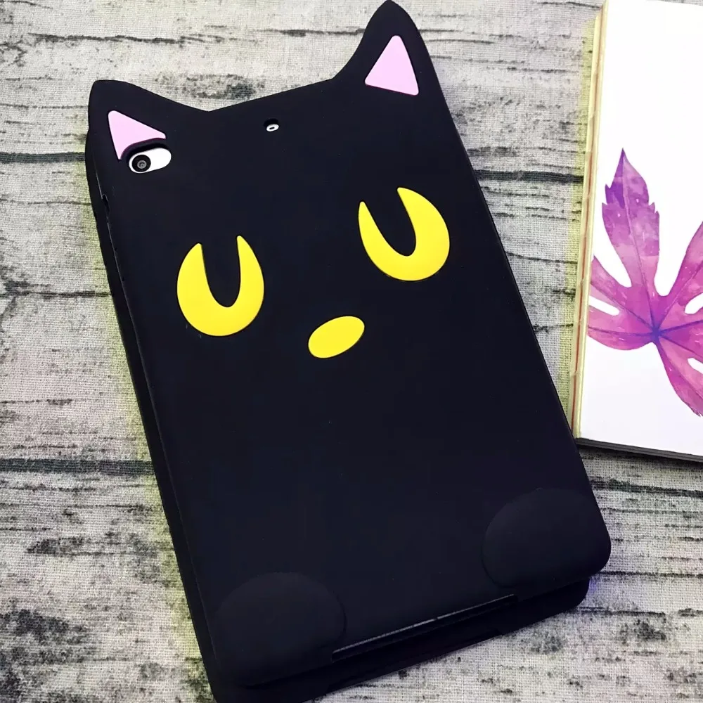 Мягкий силиконовый чехол для Apple iPad 2 3 4 5 6 / Air1 /mini с 3d изображением мультяшных