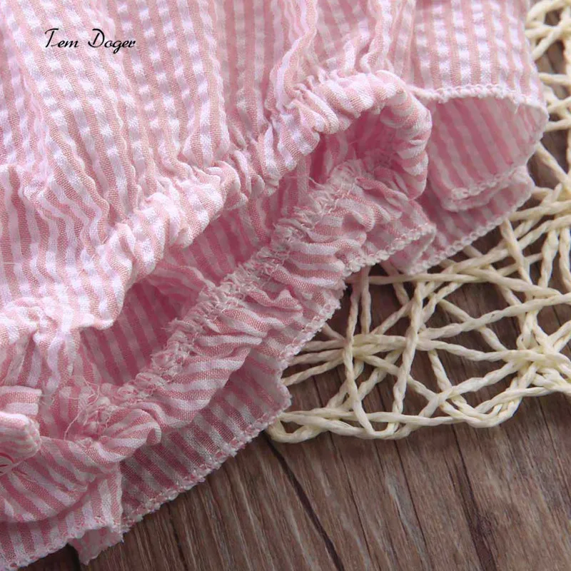 ТЕА doger Детская летняя одежда для девочек милые хлопковые в полоску без рукавов