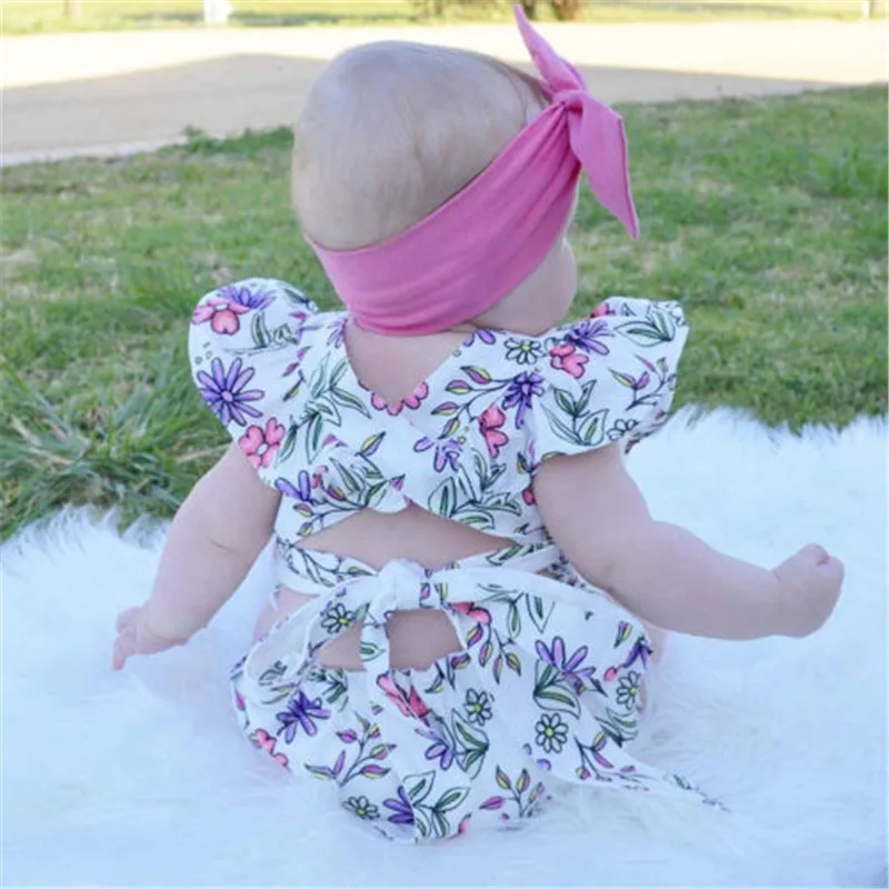 

Newborn Baby Girl Romper Jumpsuit Short Sleeve Cute Clothes Party Baby Girls Kids Clothing Tops Outfits Set Floral Princess