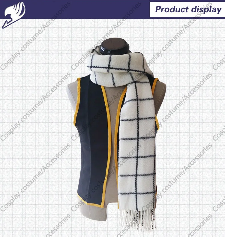 Шарф 2017 Athemis FAIRY TAIL Natsu Dragneel примерно 160 см длиной из двойной ткани высокого качества без выпадения нитей.