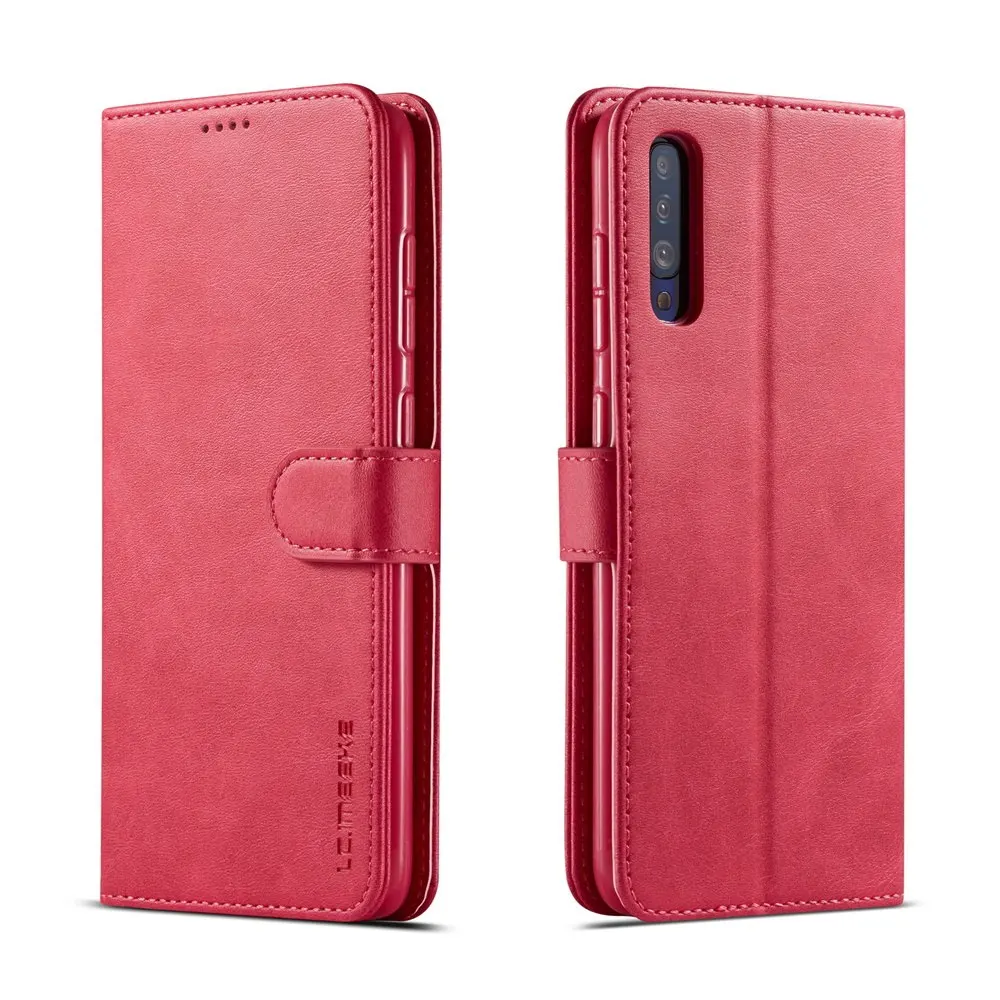 Red Кожаный флип-чехол для samsung Galaxy S8 S9 S10 E Plus, чехол-кошелек Чехол S7 10 20 40 50 60 70, 80, 90 м 20 30 крышка телефона чехол принципиально - Цвет: Red