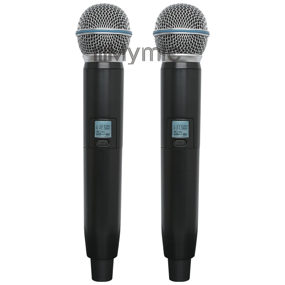 Iiimymic BK-D220! Мини Размер Pro UHF микрофон системы беспроводной Профессиональный двухканальный частоты Регулируемый для караоке