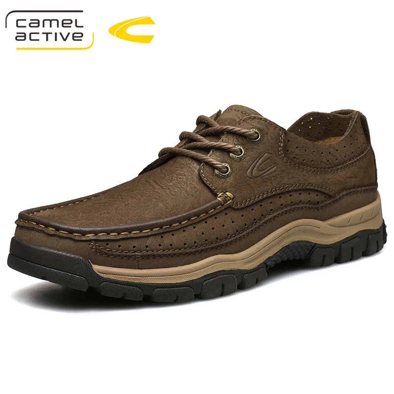 Мужские беговые кроссовки Camel Active удобные нескользящие из яловой кожи дышащие