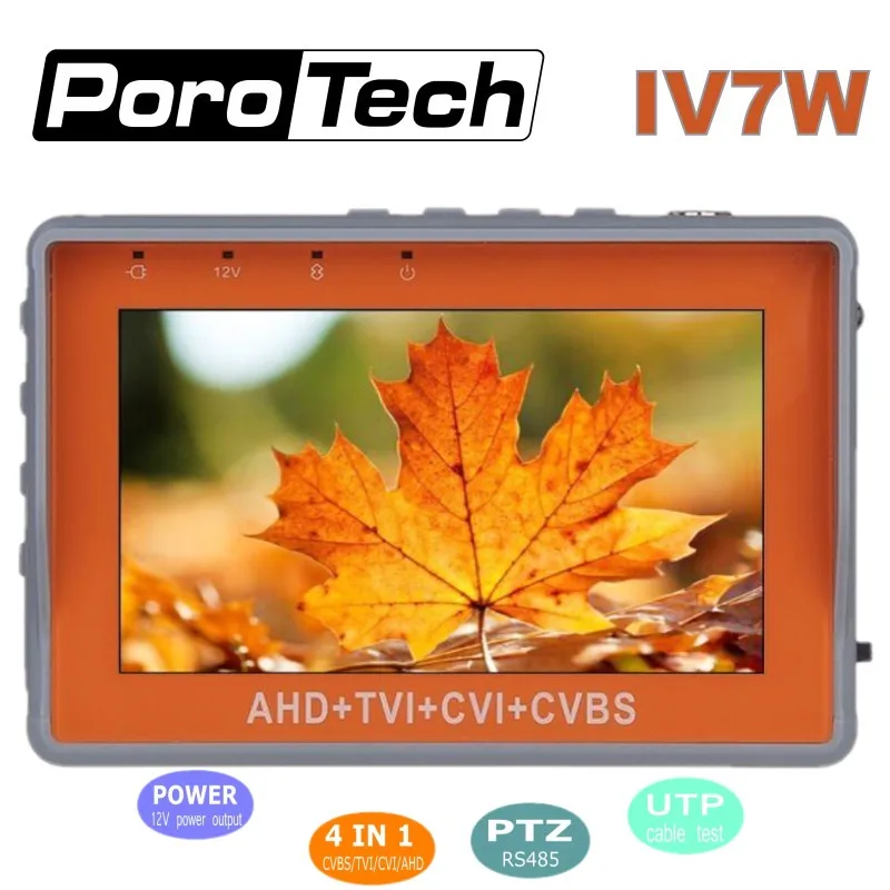Тестовый er для камеры IV7W 4 в 1 AHD + TVI CVBS CVI 1080P / 5 МП тестер системы видеонаблюдения 3