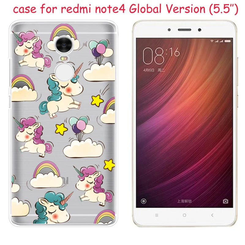 Чехол для Xiaomi Redmi Note 4X Модный чехол с принтом мягкий силиконовый защитный из ТПУ