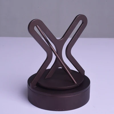 Brown Ornaments 12*16 см гиперболический роторный хаотический маятник баланс Ньютона машина алюминиевый сплав украшения офиса рабочего стола Декор креативный подарок - Цвет: Brown Ornaments