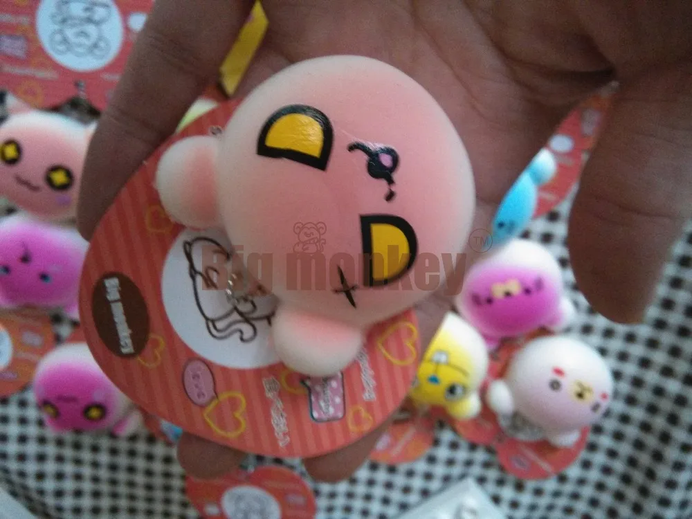 1 шт. Новинка 4 5 см PU corful Kawaii Мини милый Мишка мягкий Шарм для сотового