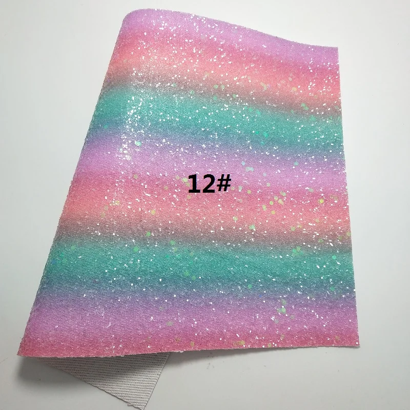 12 1 шт. 21X29 см синтетический Letaher, Cuero Sintetico Rainbow с эффектом блестящей кожи для изготовления бантов аксессуары S202B - Цвет: 12