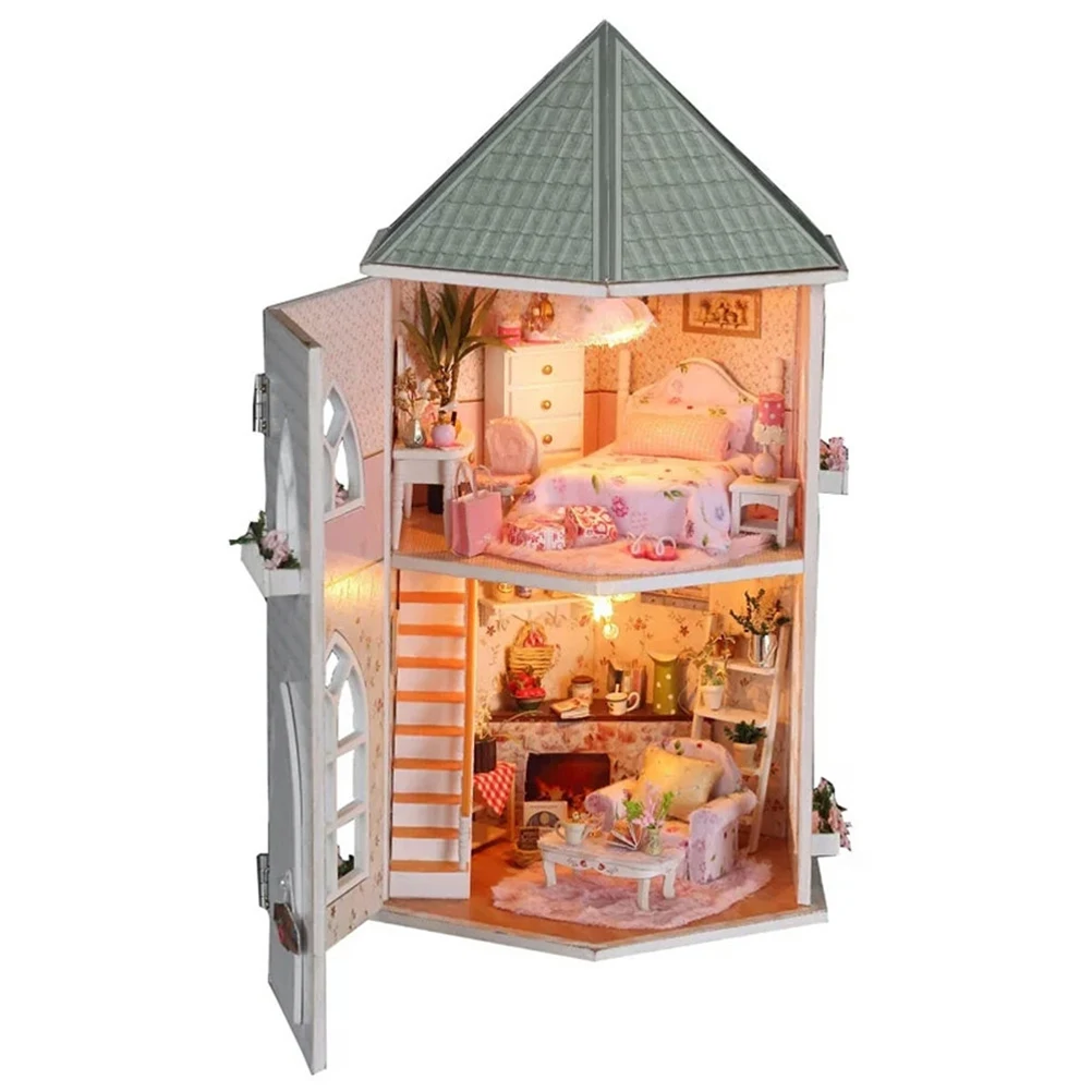 DIY House украшения Любовь крепость деревянный собрать модель здания дома на День святого Валентина Рождественский подарок на день рождения 30x20x29 см