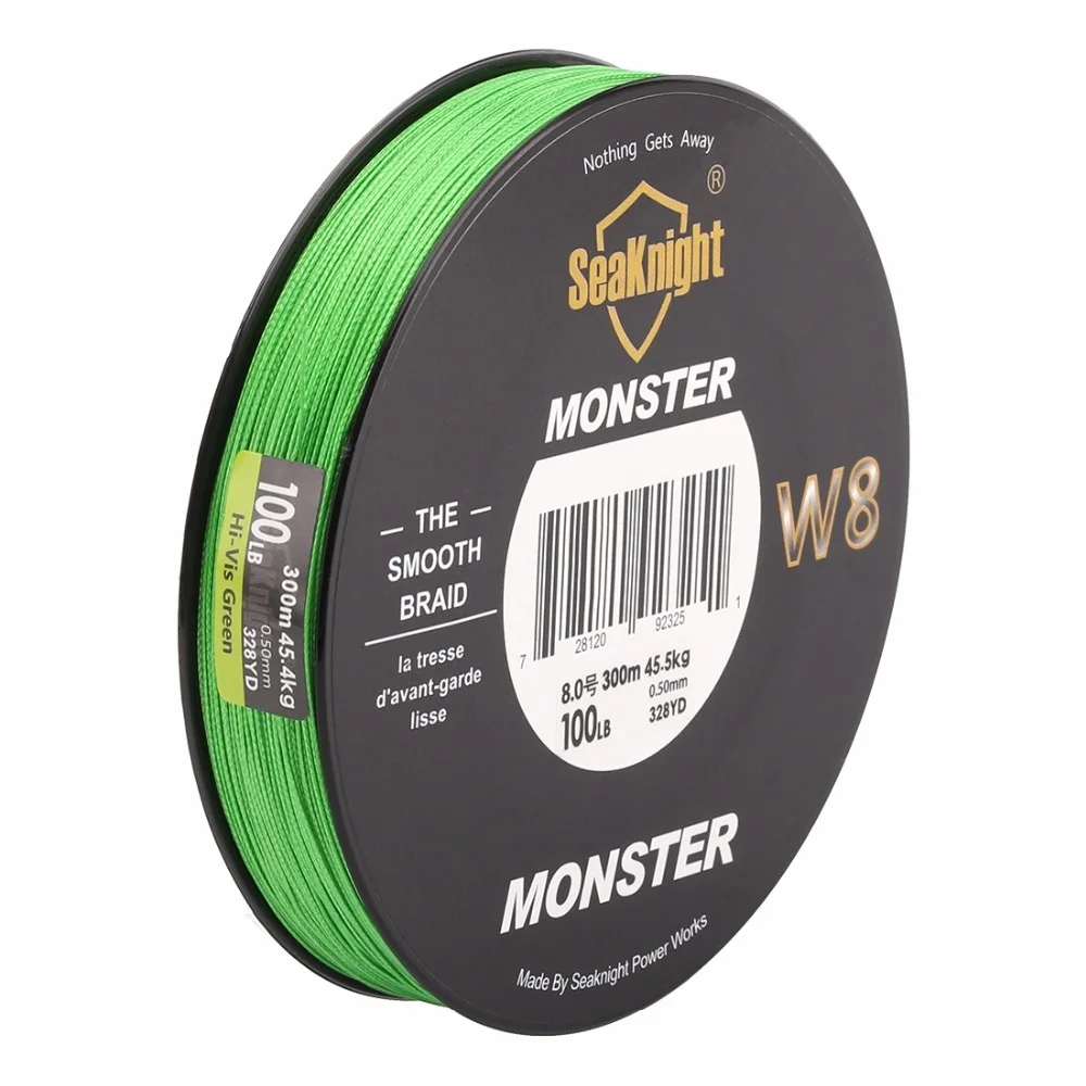 Новинка W8 супер сильная 300 м 8 прядей плетение PE плетеная леска Multifilament 20LB 30LB 40LB 50LB