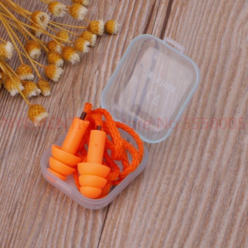 Мягкие Силиконовые Проводные Беруши шумоподавление шапки Светодиодная