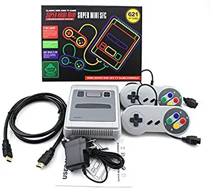 Mini TV Retro Video Game Console 4GB Built-in 600/621 classic game support HD HDMI For FC/GBA/SNES/SMD with 600+ games - Цвет: Черный