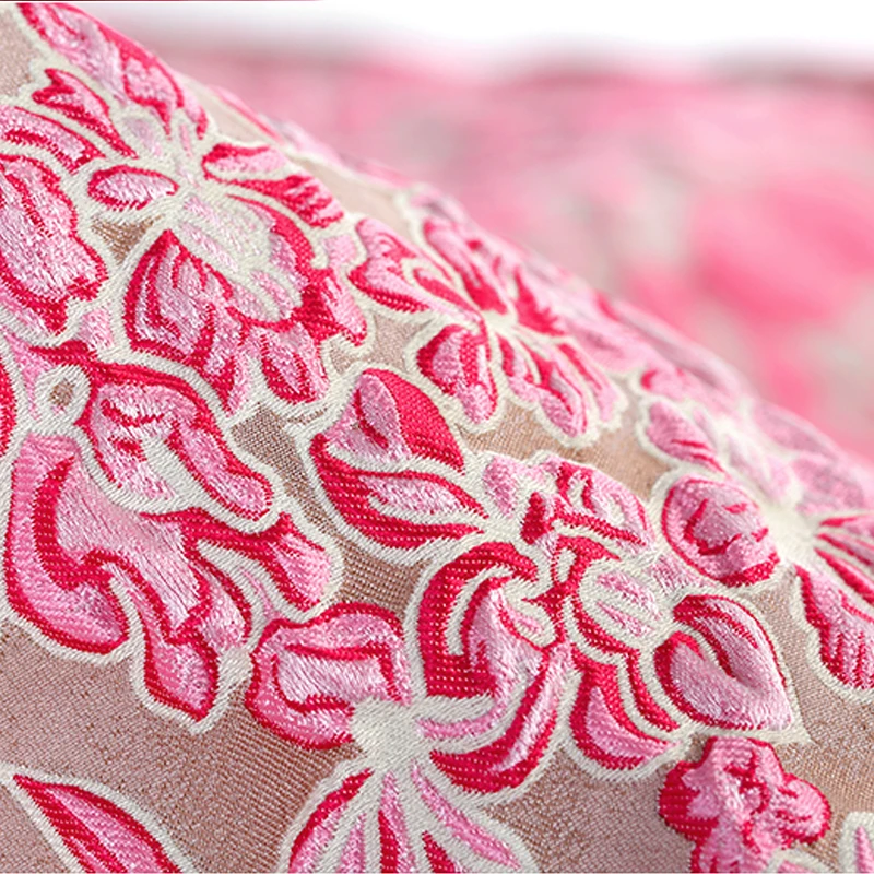 19 Spring Summer New 153cm Wide Three-dimensional Jacquard Fabric For Women Dress Polyester Nylon Cloth DIY Sewing SALE Hot | Дом и сад