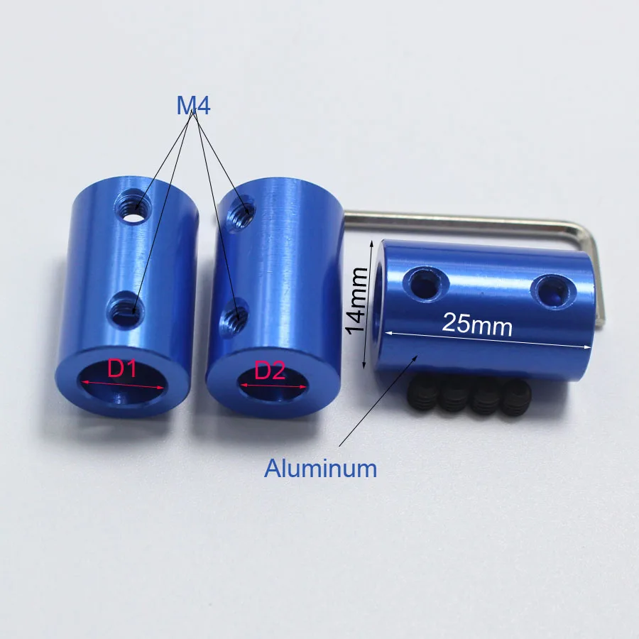 50 комплектов OD14L25 4x 8 мм фотоэлемент 4 до вал муфты с шестигранным ключом + винты