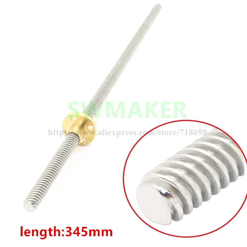 2 шт. торцовые винты для 3D принтера 345 мм|prusa i3 screws|3d printer lead screwscrew |